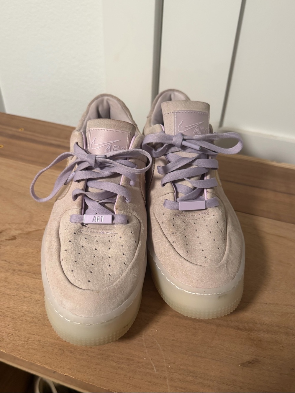 Nike Women’s Air Force 1 Sage Low Pastel Pink Suede Sneakers
